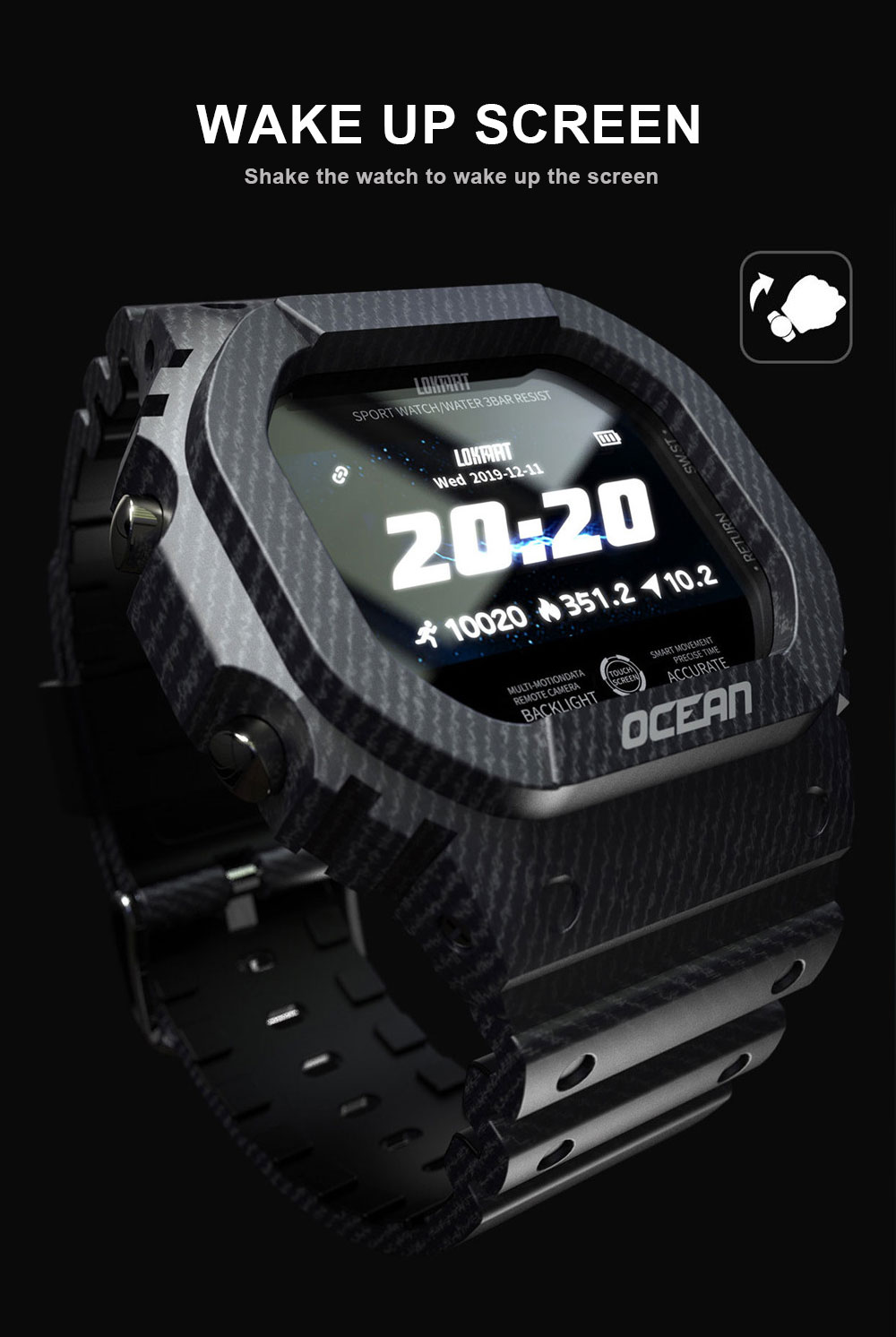 Shockproof Color Screen Smart Watch
