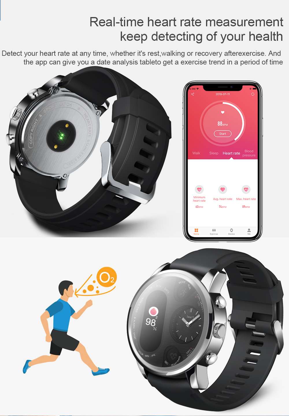 Dual Display Smart Watch for Men