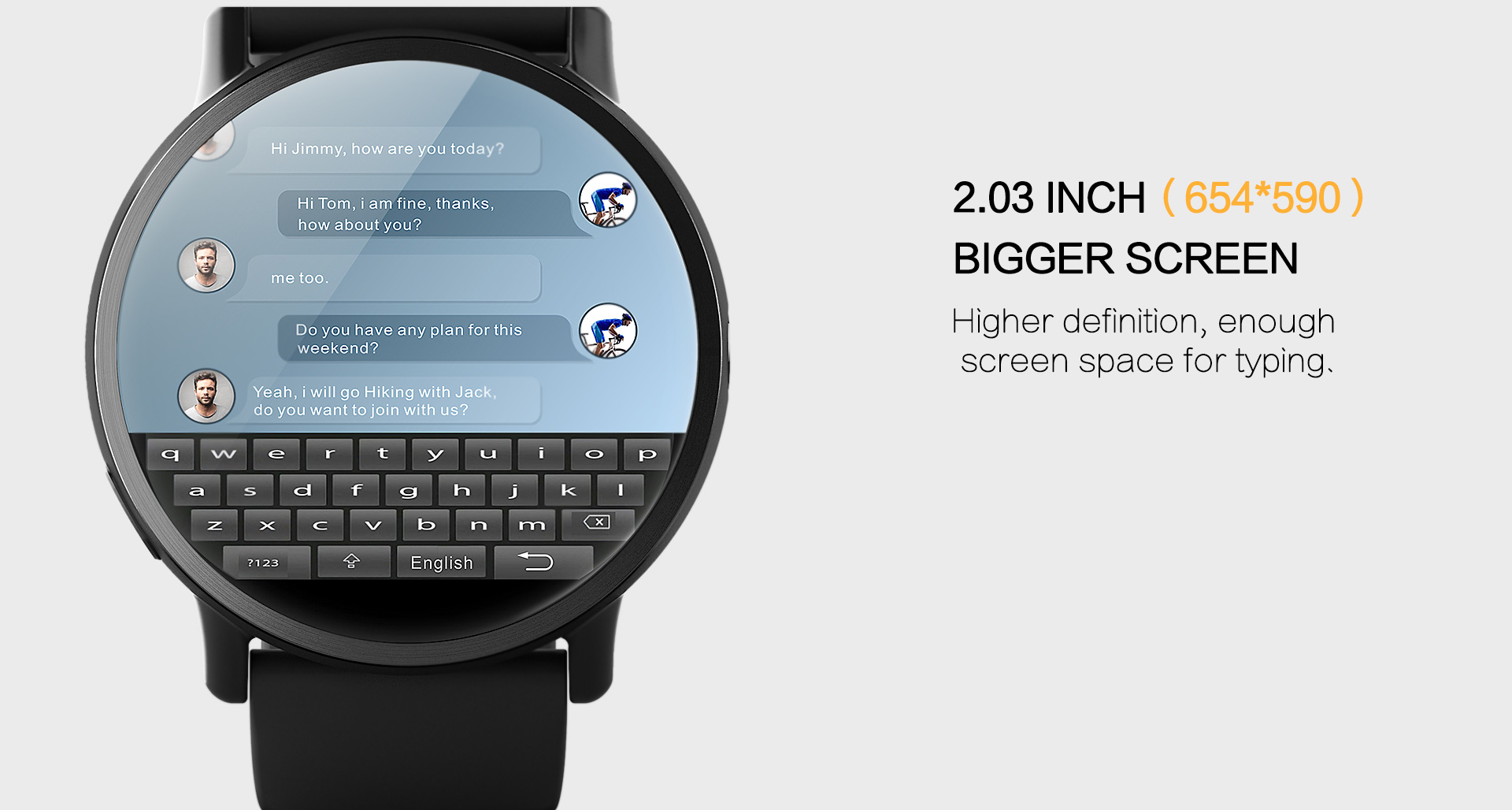 Unisex Round 4G Smart Watch with GPS Sim Card